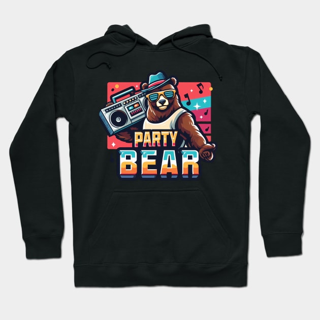 Party Bear Hoodie by Andi's Design Stube